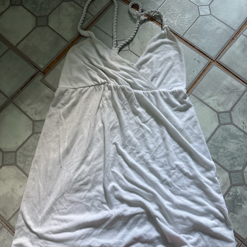 2000s White Halter Dress